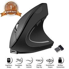 Wireless Vertical Mouse High Precision Optical 3 DPI 5 Buttons Ergonomic Design