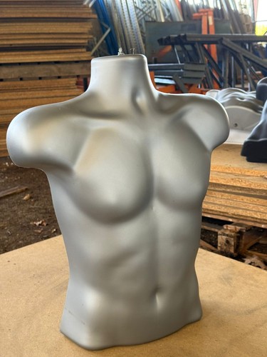 Silver male hanging half body - silver,