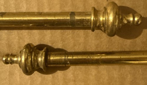 Antique brass curtain rod - brass,