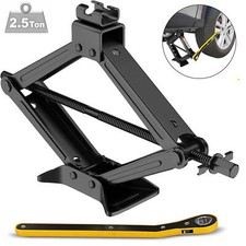 2.5 Ton Tonne Scissor Jack Lift Wind Up for Car Van Garage w/Crank Speed Handle 