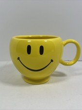 Yellow Smiley Coffee Mug Flower Pot Oversized Teleflora Happy Face Smiling Emoji