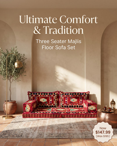 Three seater majlis floor sofa - majlis,