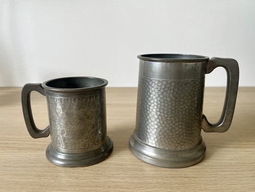 Vintage pewter tankards - tankards, 1