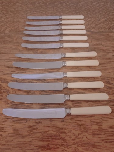 Vintage set faux bone table - bone,