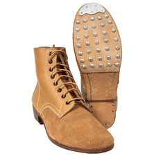 Reproduction WW2 German Army Low Boots M43 with Toe Plate - Natural Leather