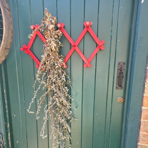 Vintage red painted wood - red,