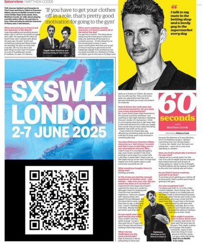 Matthew goode interview dept - interview, q
