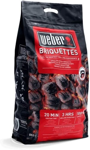 Weber bbq briquettes 8kg - briquettes, bag