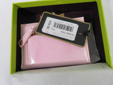 Pink Ted Baker Patent Leather Purse w/ Rose Gold Bow BNIB Gift Box For Women