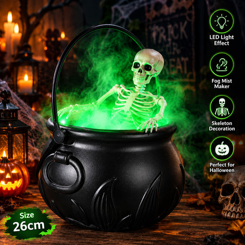 Halloween witch cauldron led - halloween,