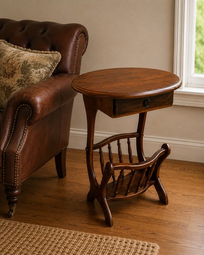 Vintage wood side table - vintage,