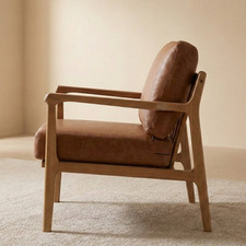 Brown Lounge Chair  Leather