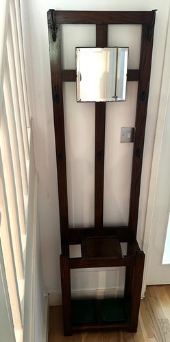 Antique 1920 30s oak hall - antique,