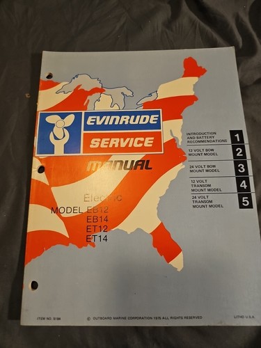 1976 evinrude trolling motor - ,