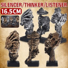 16.5cm Abstract Face Resin