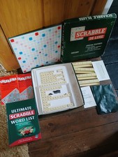 Vintage Scrabble Deluxe Complete board game Plus Ultimate Word List Book Spears