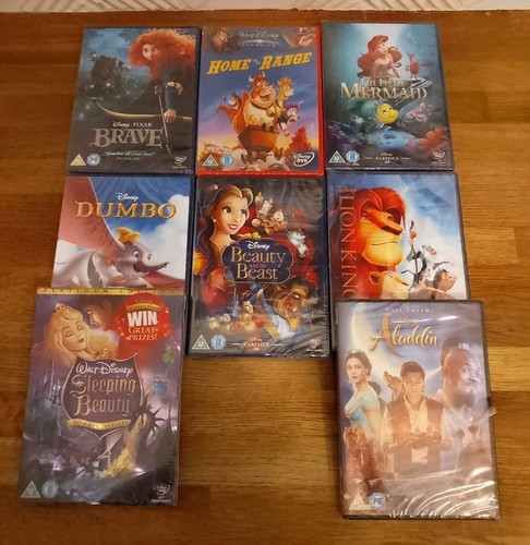 Dvd new sealed x8 disney - sealed,