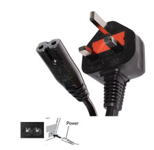 Mains AC Power Cable Lead UK plug for Samsung UE46ES8000U 46" TV 3Pin