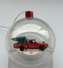 M2 Christmas Ornament Coca-Cola Coke 1975 Datsun Truck red with tree