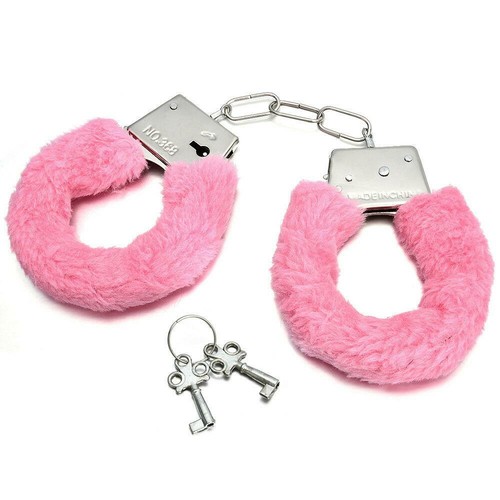 Fluffy furry handcuffs - handcuffs, hen