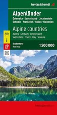 Alpine Countries Road Map: Austria - Germany - Liechtenstein - Switzerland - Fr