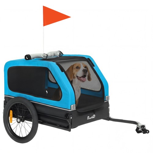 Pawhut dog bike trailer - pawhut, w/