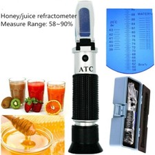 Honey Refractometer 58-90% Brix for Honey Moisture Brix and Baume 3-in-1 Uses