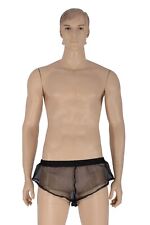 Men's Sheer Black Nylon