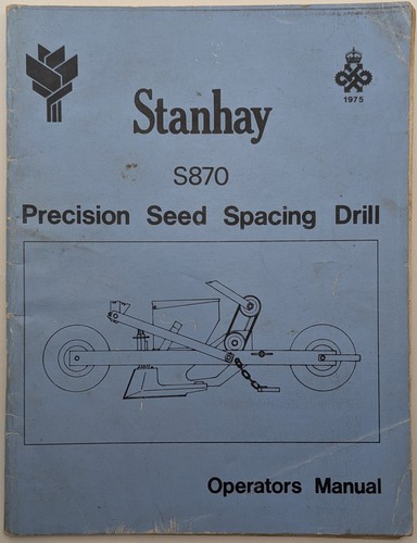 Stanhay operators manual - manual, for