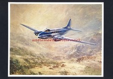AVIATION ARTIST Frank Wootton Mounted Print 'DeHAVILLAND DOVE, AFRICAN AIRWAYS'