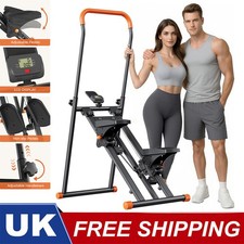 Vertical Climber Stair Stepper Machine with LCD Monitor For Home Gym Exercise