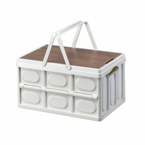 Foldable storage box with - foldable, wood