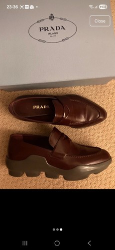 Prada burgundy loafers - prada,