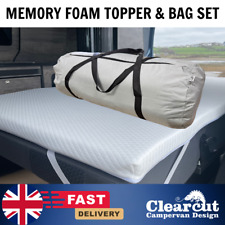 Campervan Mattress Topper Memory Foam + Storage Bag Set, RIB Bed, Rock n Roll,