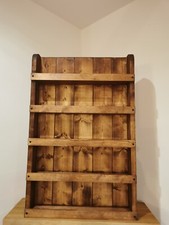 BESPOKE 5 SHELF HANDMADE WOODEN RUSTIC SPICE RACK KITCHEN STORAGE/ACCESSORIES