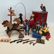 Playmobil 3037 Western Civil War Bank Wagon Union soldiers with extras ACW