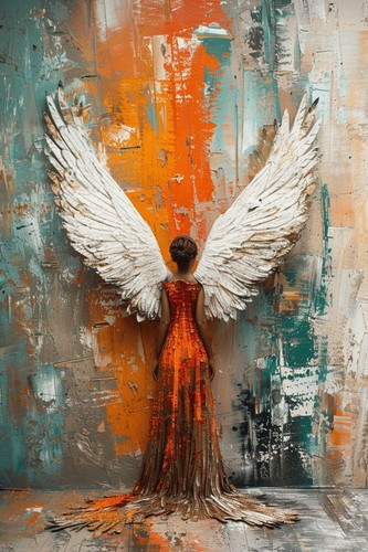 Angel wings canvas picture - angel,