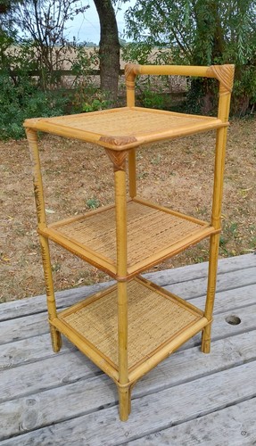 Vintage bamboo rattan 3 - bamboo, 3-tier
