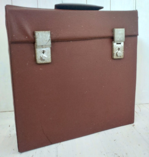 Vintage brown vinyl storage - brown,