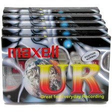 Maxell UR90 Pack 5 - 90 Minutes Blank Audio Cassette Tape BRAND NEW