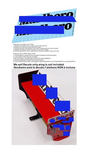 Decals rear wing for - 1/8,
