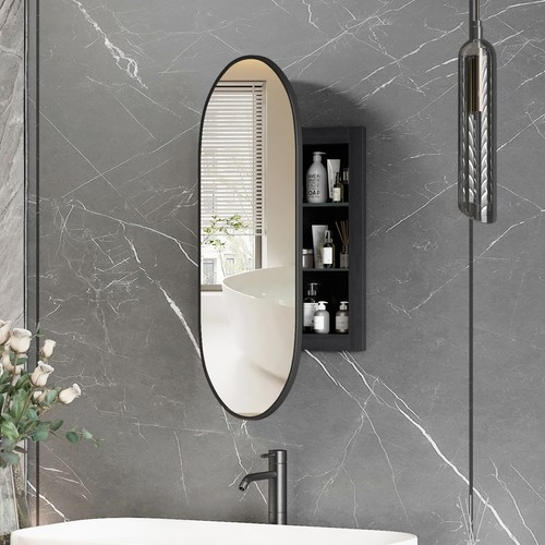 Oval medicine cabinet - medicine, mirror