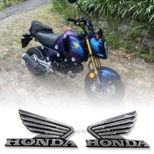 Logo Black Chrome Honda Wing MiniBike Grom Monkey Gorilla Z50 L/R Pair Fuel Tank
