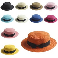 Women Lady's Straw Bowler