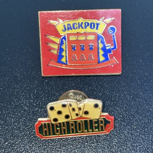 Gambling vintage pins - vintage, one
