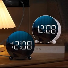 LED Digital Clock Bedside Table Alarm Clocks Time Display Adjustable Brightness
