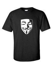 V For Vendetta Anonymous Mask Guy Fawkes Inspired Mask Revolution Unisex T-shirt