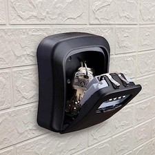 Wall Mounted Outdoor 4-Digit Combination Key Lock Safe Box Aluminium Alloy NEW
