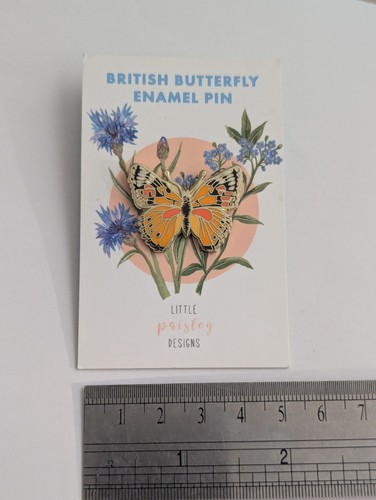 British butterfly enamel pin - butterfly,