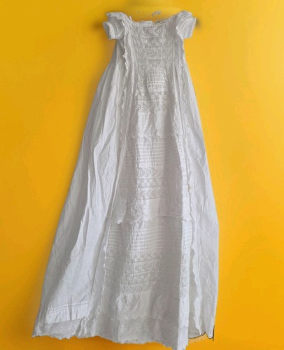 Victorian cotton christening - victorian?,